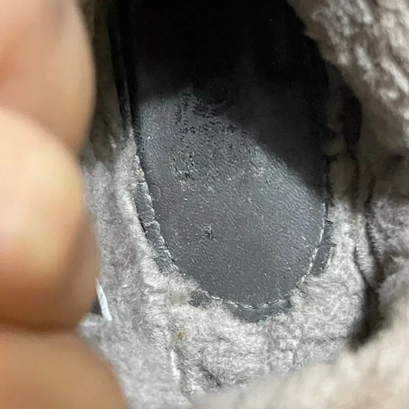 Genuine Sheepskin Winter BOOTS / Booties SIZE 36/5.5 ITALY Black Leather - Picture 9 of 9